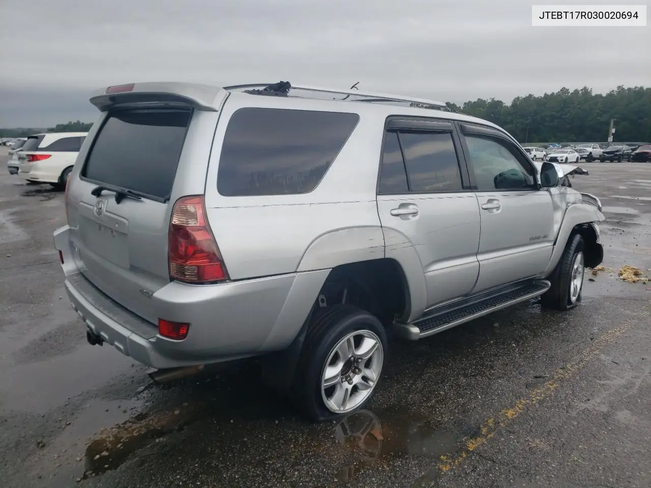 2003 Toyota 4Runner Limited VIN: JTEBT17R030020694 Lot: 62410665