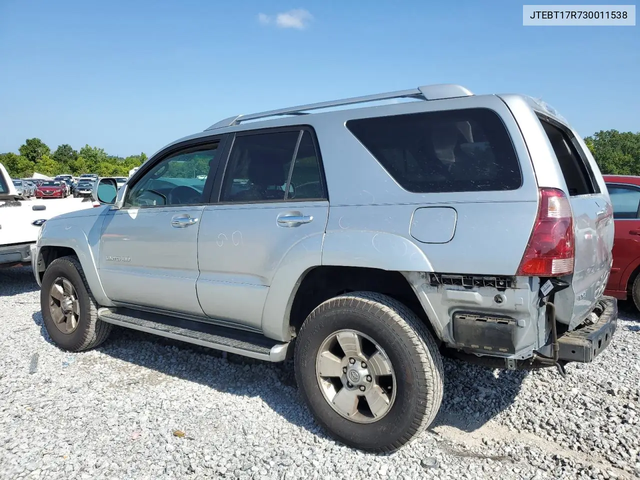 2003 Toyota 4Runner Limited VIN: JTEBT17R730011538 Lot: 65351395