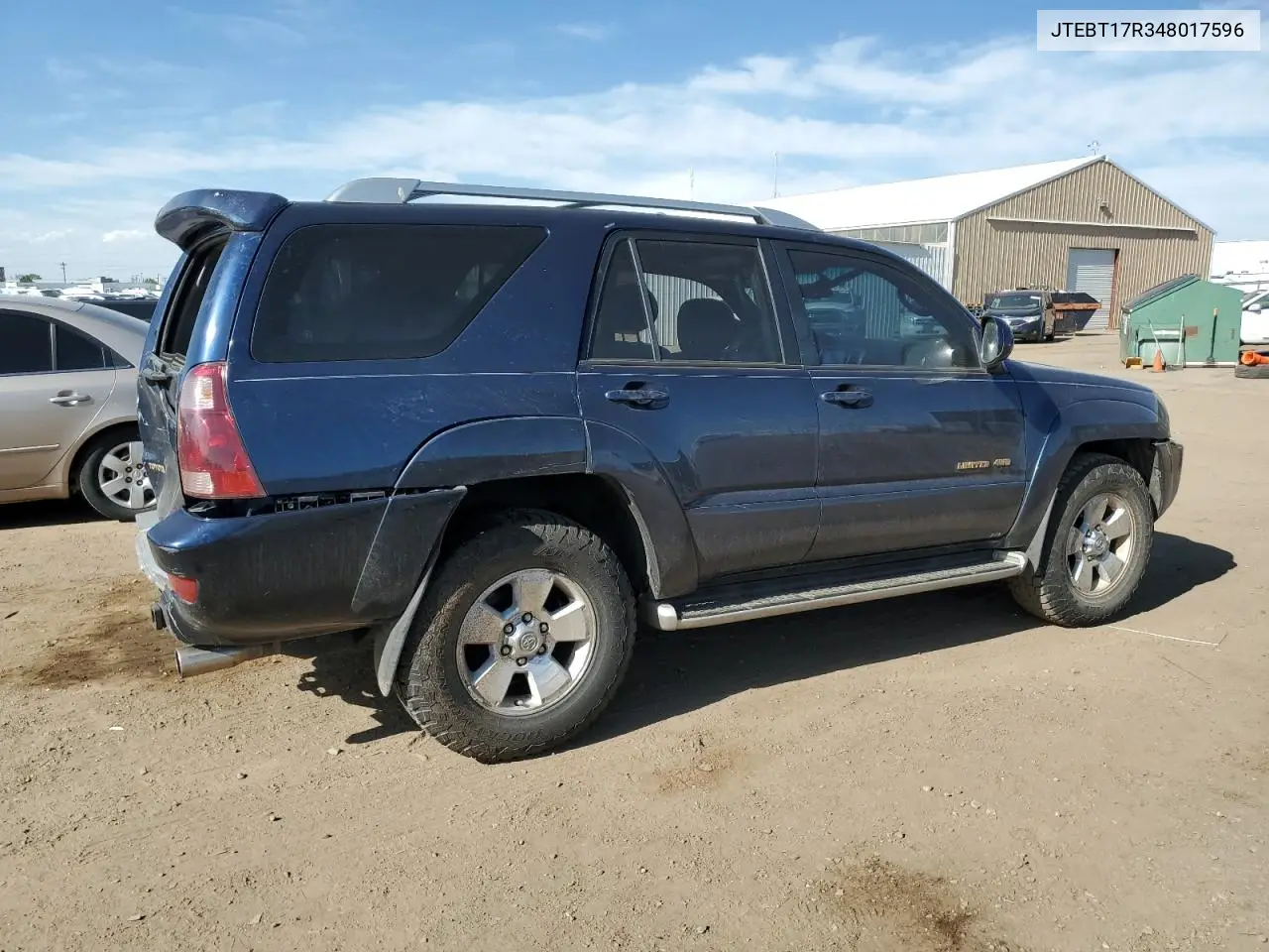 2004 Toyota 4Runner Limited VIN: JTEBT17R348017596 Lot: 56031295