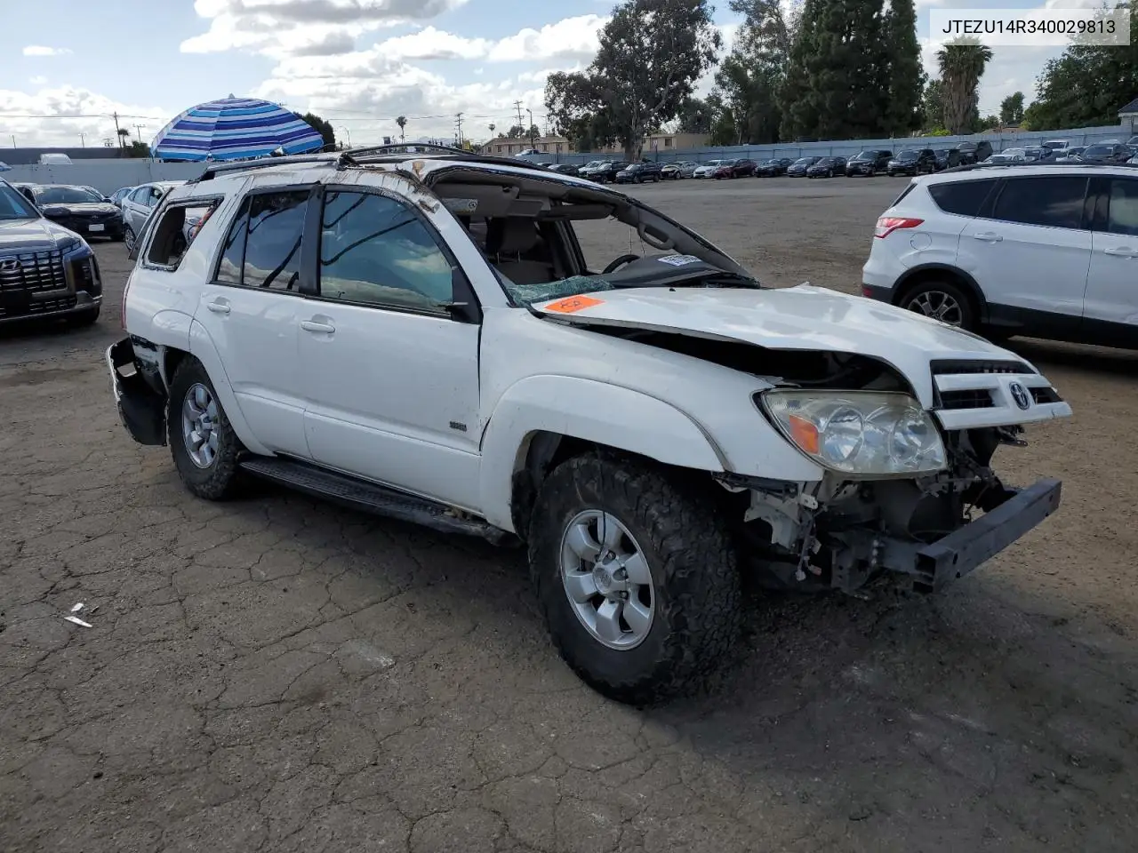 2004 Toyota 4Runner Sr5 VIN: JTEZU14R340029813 Lot: 56709855