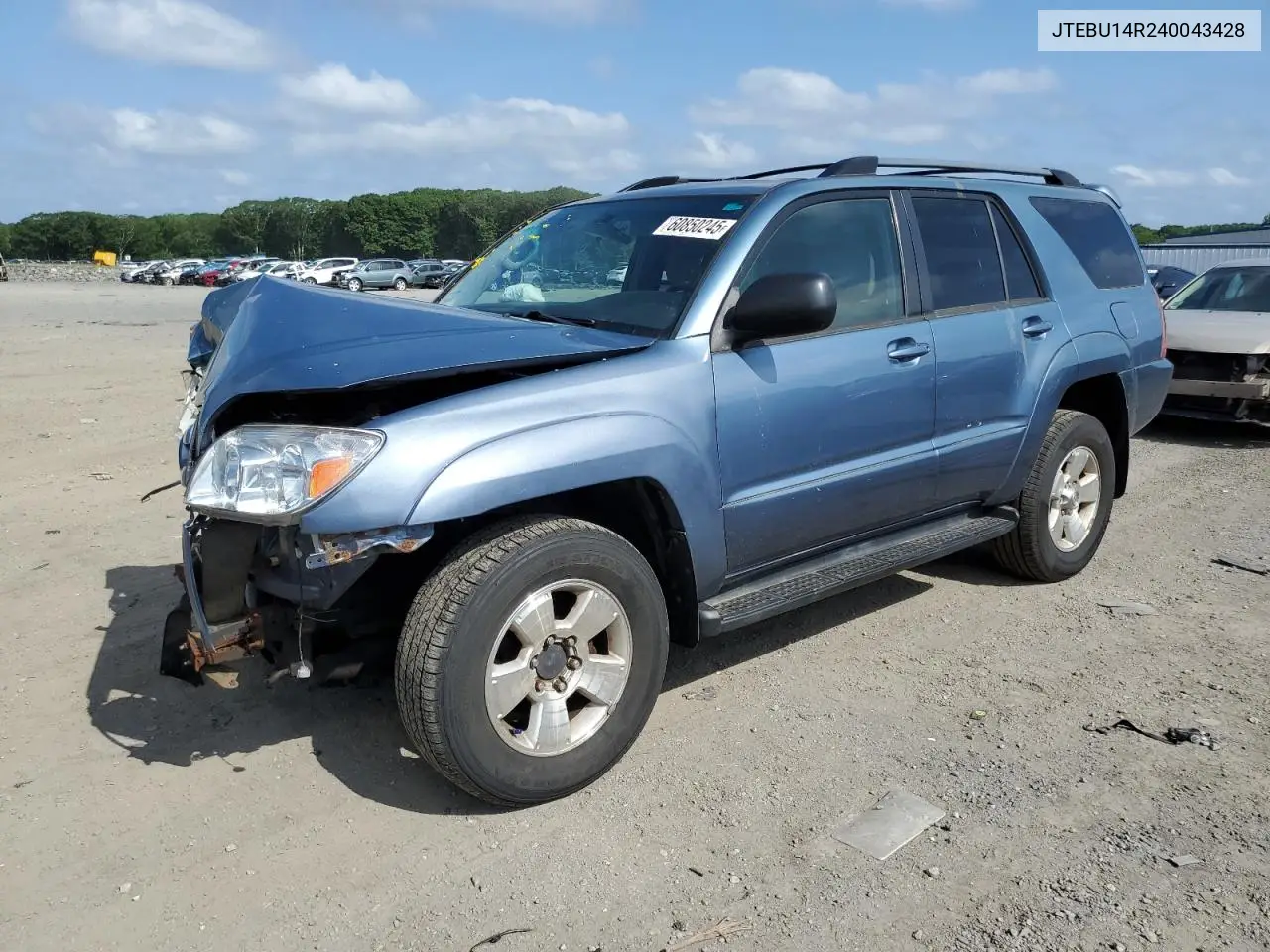 2004 Toyota 4Runner Sr5 VIN: JTEBU14R240043428 Lot: 60850245