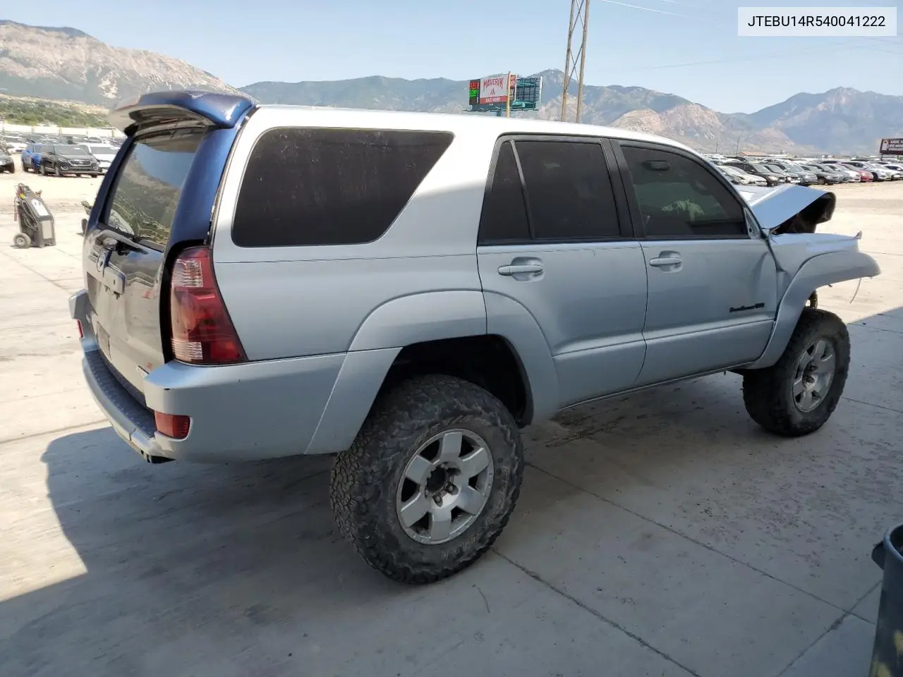 2004 Toyota 4Runner Sr5 VIN: JTEBU14R540041222 Lot: 62530265