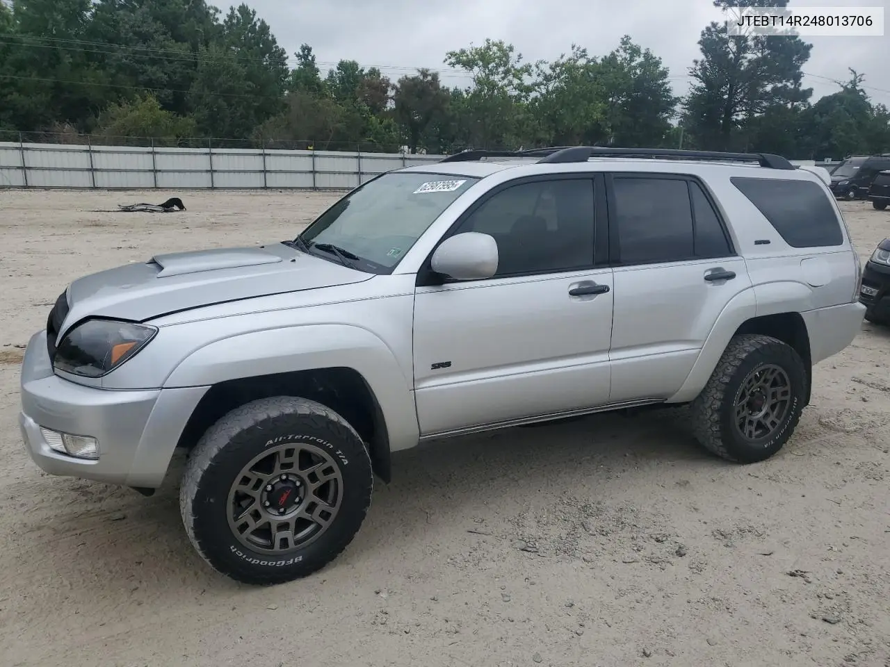 2004 Toyota 4Runner Sr5 VIN: JTEBT14R248013706 Lot: 62987995