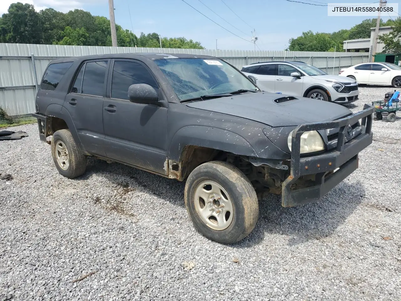 2005 Toyota 4Runner Sr5 VIN: JTEBU14R558040588 Lot: 62419065