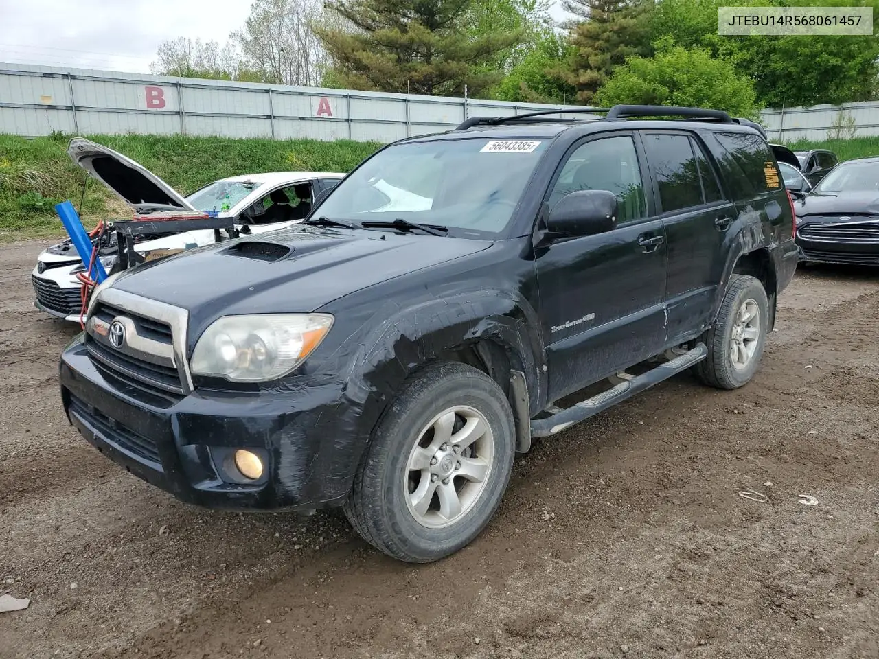 2006 Toyota 4Runner Sr5 VIN: JTEBU14R568061457 Lot: 56043385