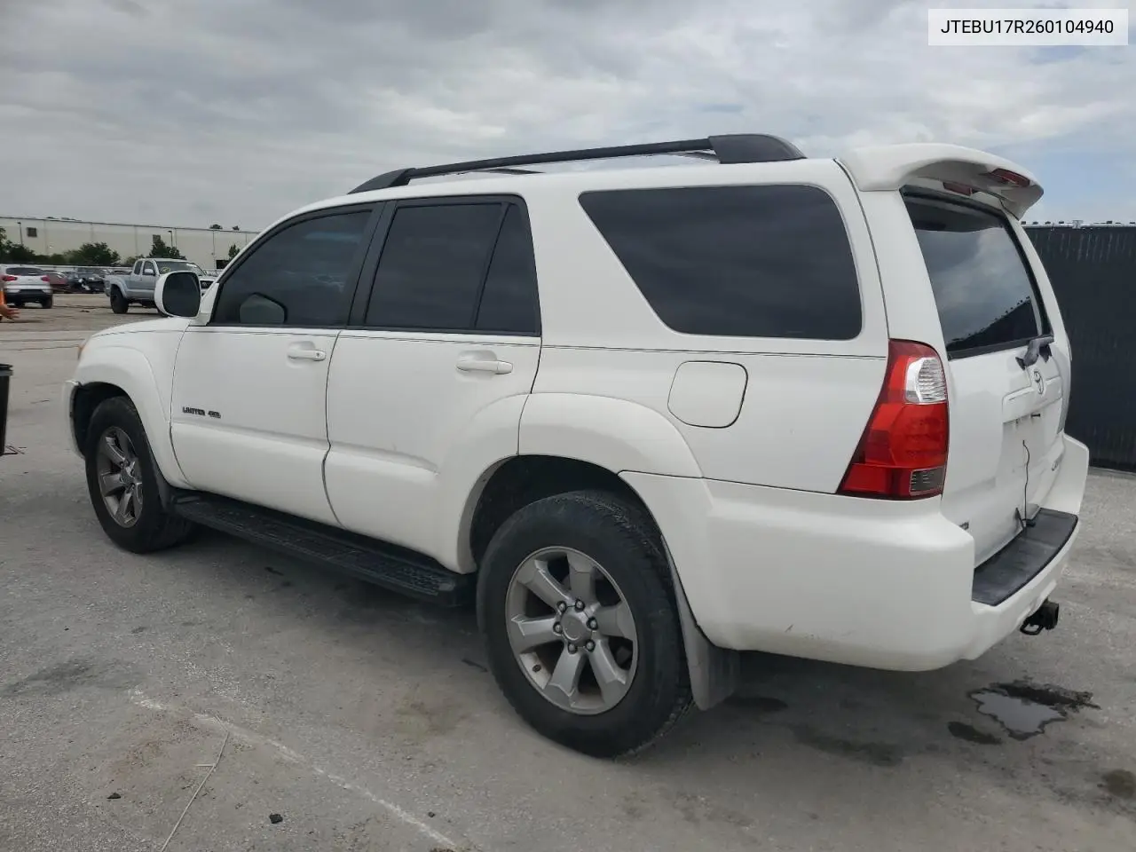 2006 Toyota 4Runner Limited VIN: JTEBU17R260104940 Lot: 62117545