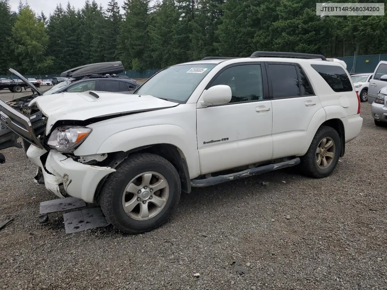 2006 Toyota 4Runner Sr5 VIN: JTEBT14R568034200 Lot: 62568005