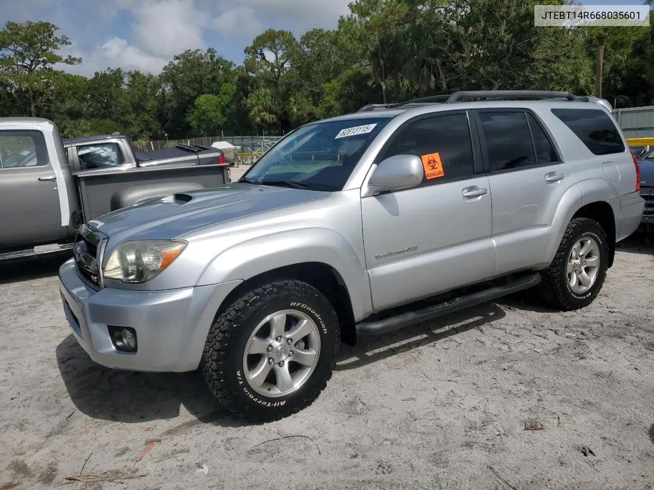 2006 Toyota 4Runner Sr5 VIN: JTEBT14R668035601 Lot: 62813115