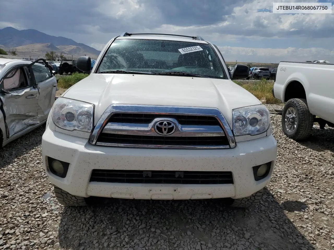 2006 Toyota 4Runner Sr5 VIN: JTEBU14R068067750 Lot: 65532325