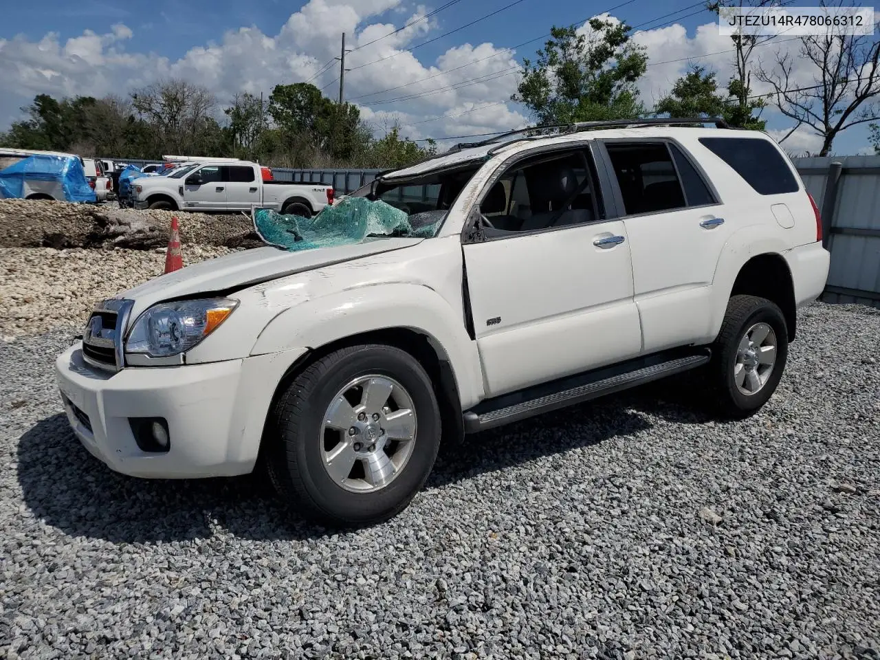 2007 Toyota 4Runner Sr5 VIN: JTEZU14R478066312 Lot: 51236595