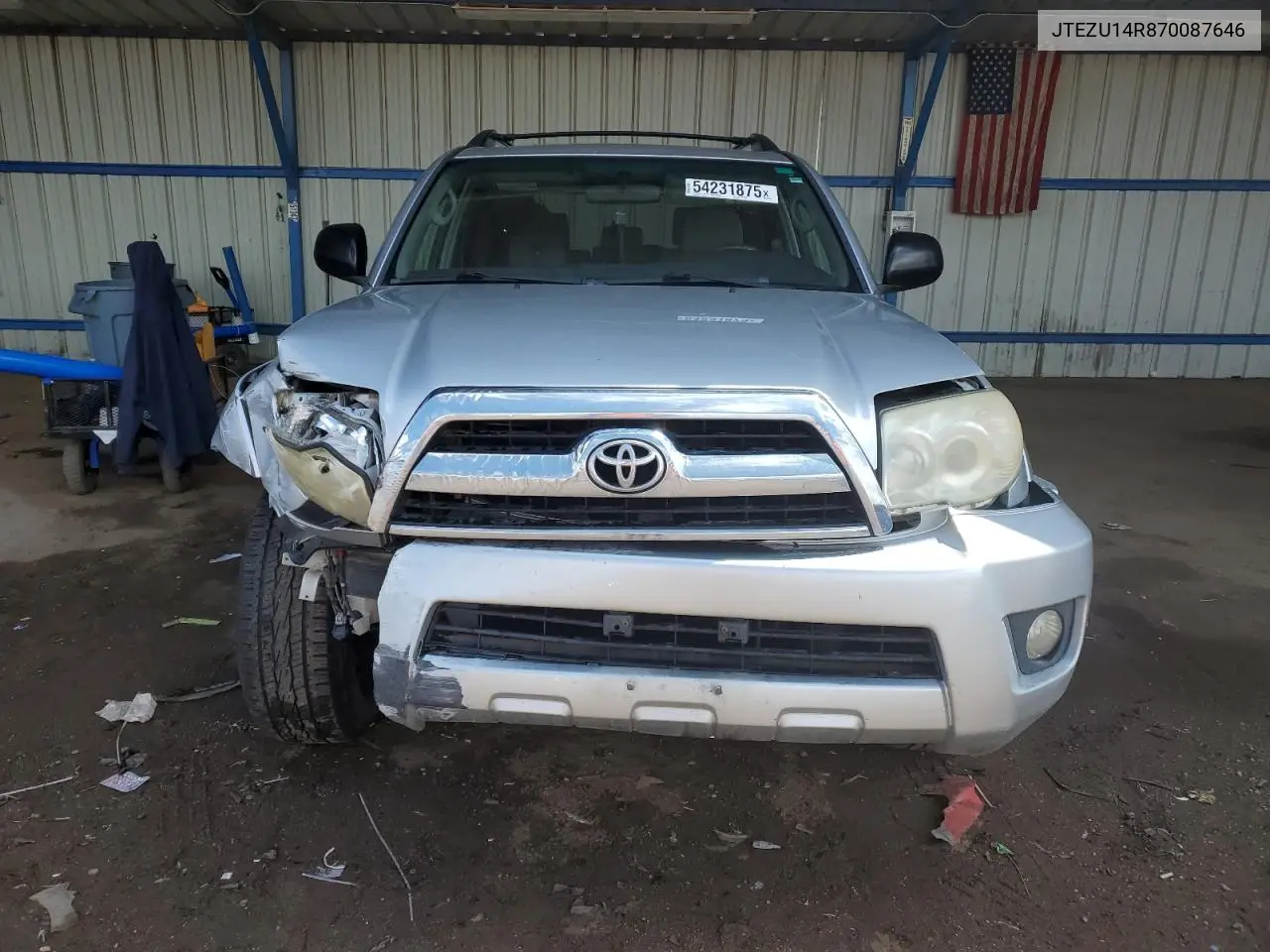 2007 Toyota 4Runner Sr5 VIN: JTEZU14R870087646 Lot: 54231875