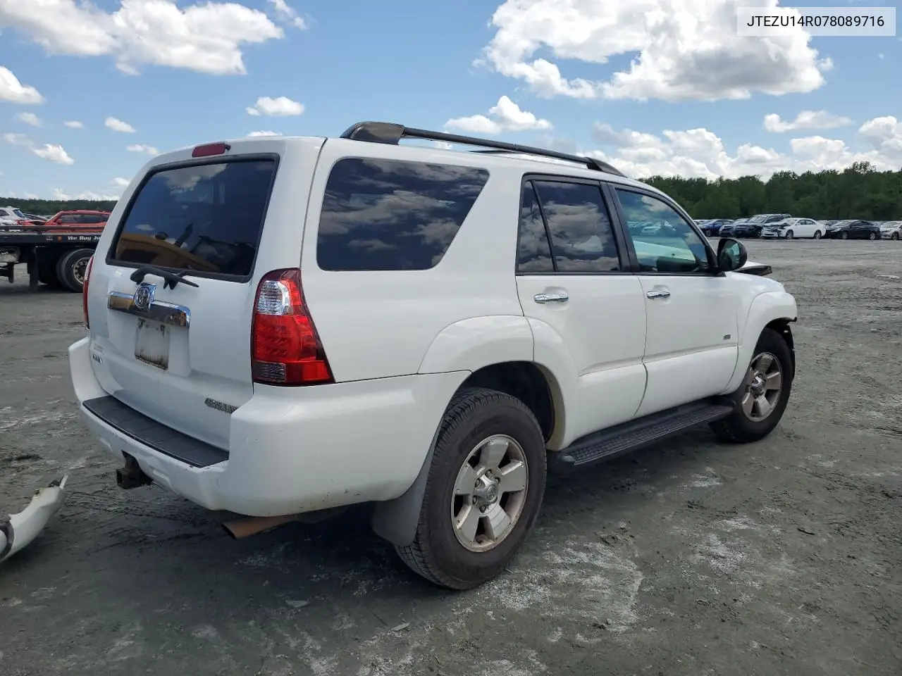 2007 Toyota 4Runner Sr5 VIN: JTEZU14R078089716 Lot: 56835355