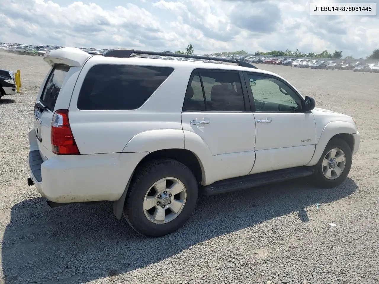 2007 Toyota 4Runner Sr5 VIN: JTEBU14R878081445 Lot: 56843295