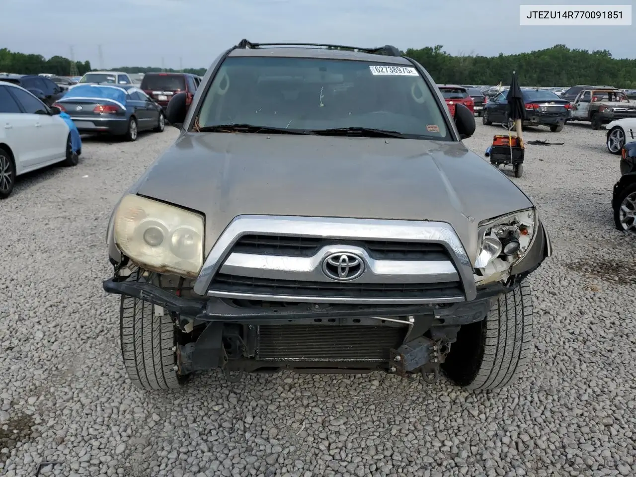 2007 Toyota 4Runner Sr5 VIN: JTEZU14R770091851 Lot: 62738975