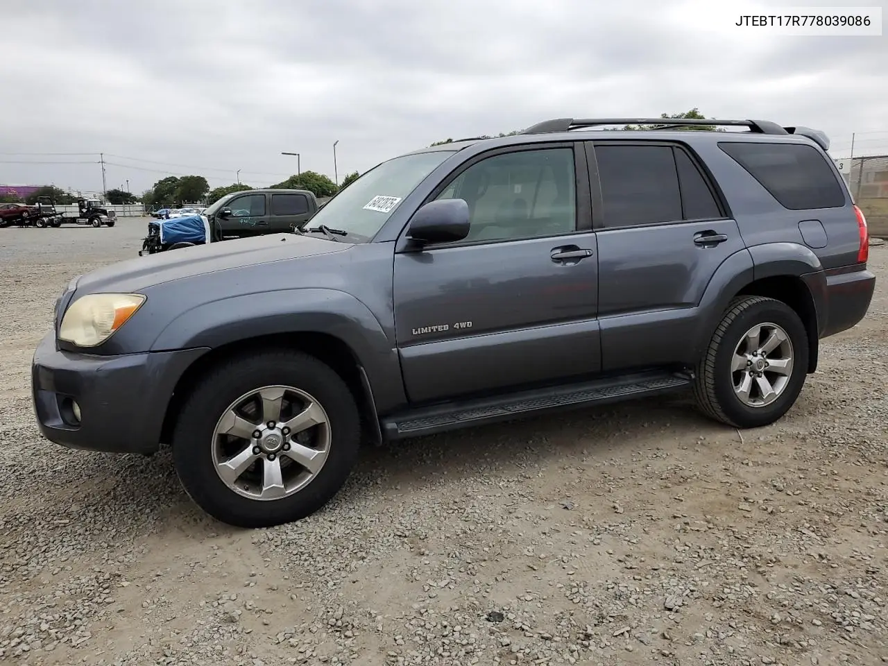 2007 Toyota 4Runner Limited VIN: JTEBT17R778039086 Lot: 64812875
