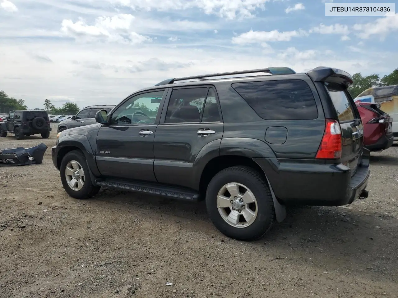 2007 Toyota 4Runner Sr5 VIN: JTEBU14R878104836 Lot: 65506655