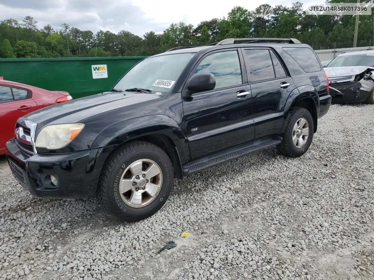 2008 Toyota 4Runner Sr5 VIN: JTEZU14R58K017396 Lot: 56894935