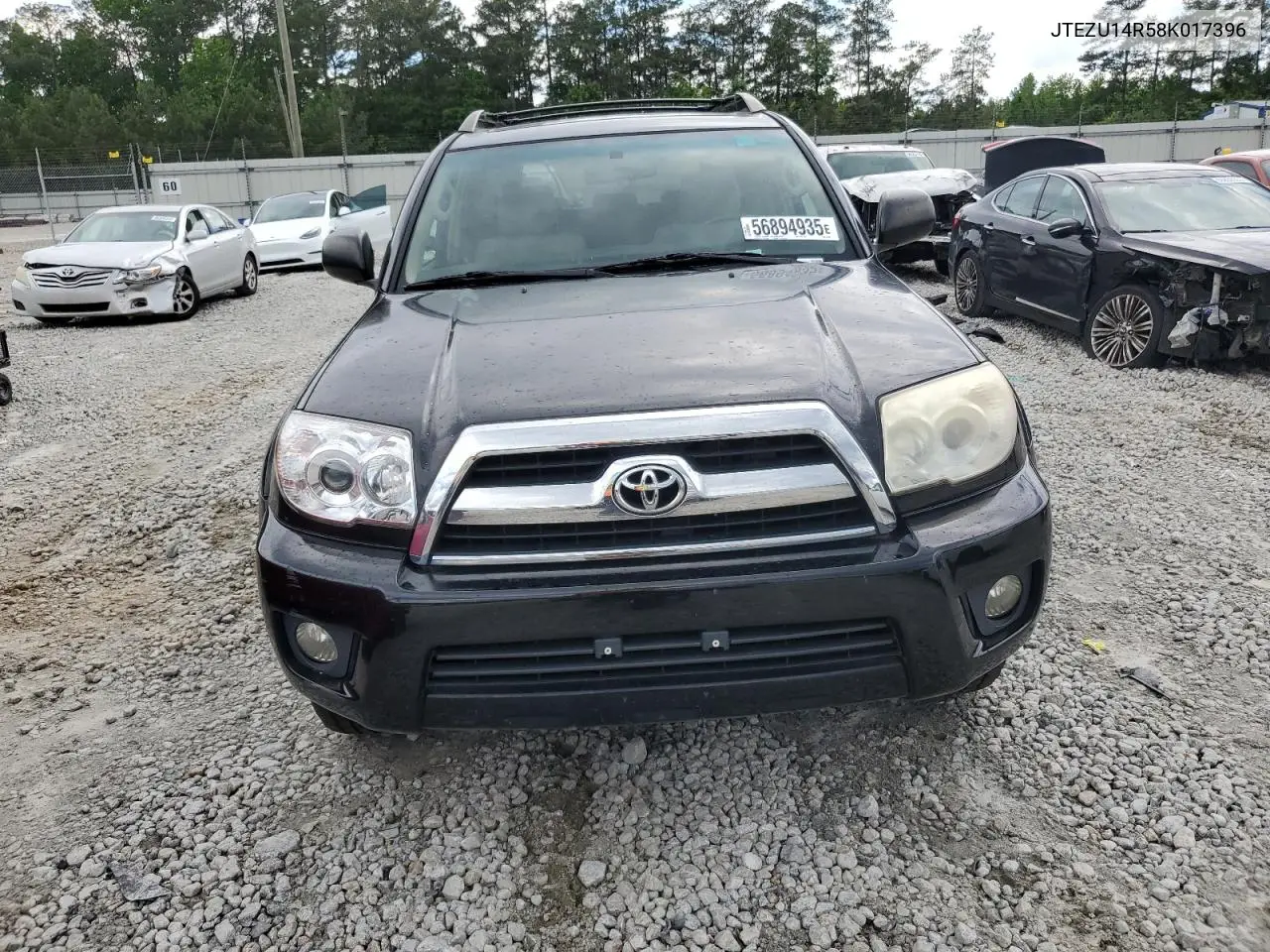 2008 Toyota 4Runner Sr5 VIN: JTEZU14R58K017396 Lot: 56894935