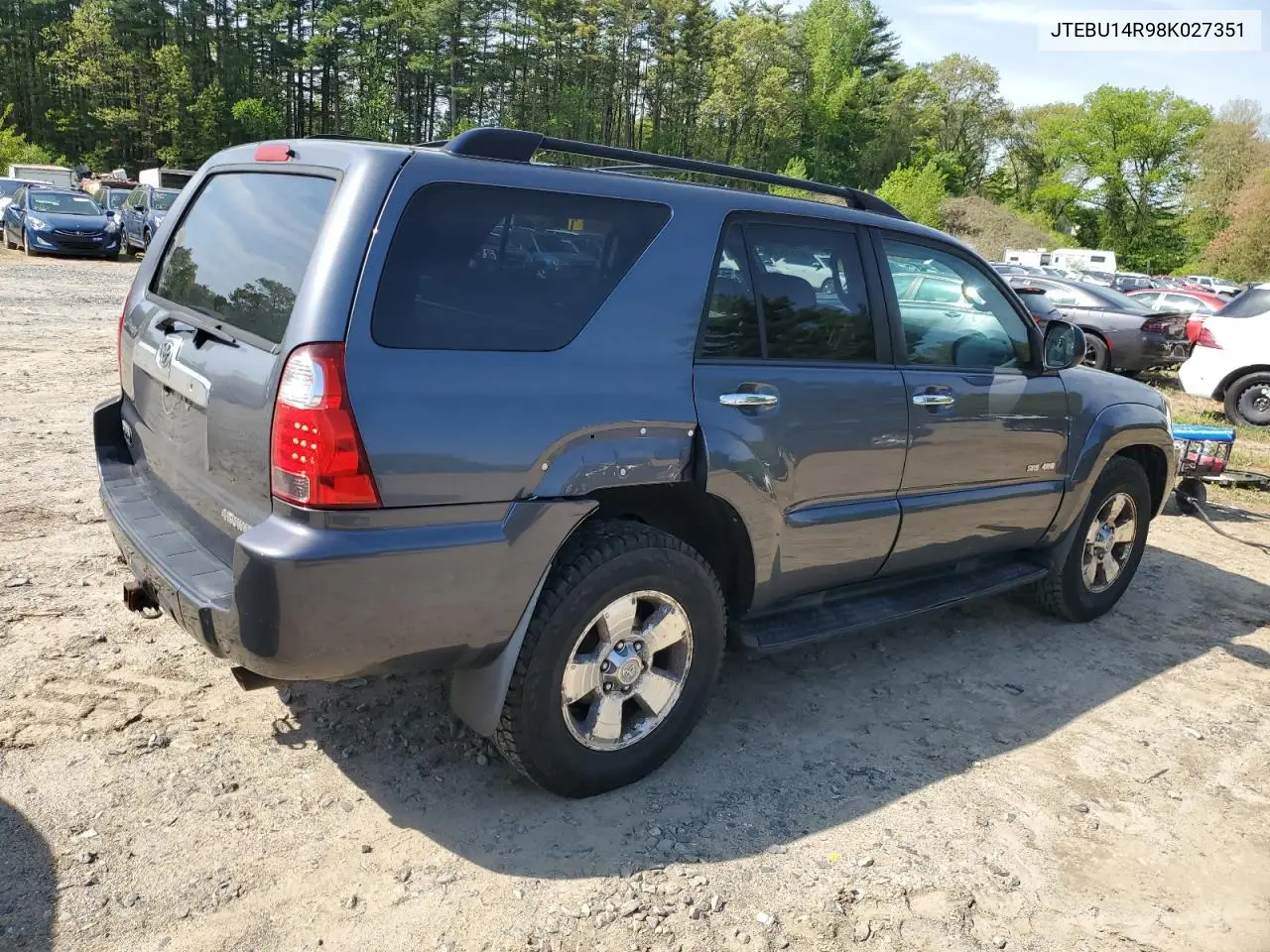 2008 Toyota 4Runner Sr5 VIN: JTEBU14R98K027351 Lot: 56939785