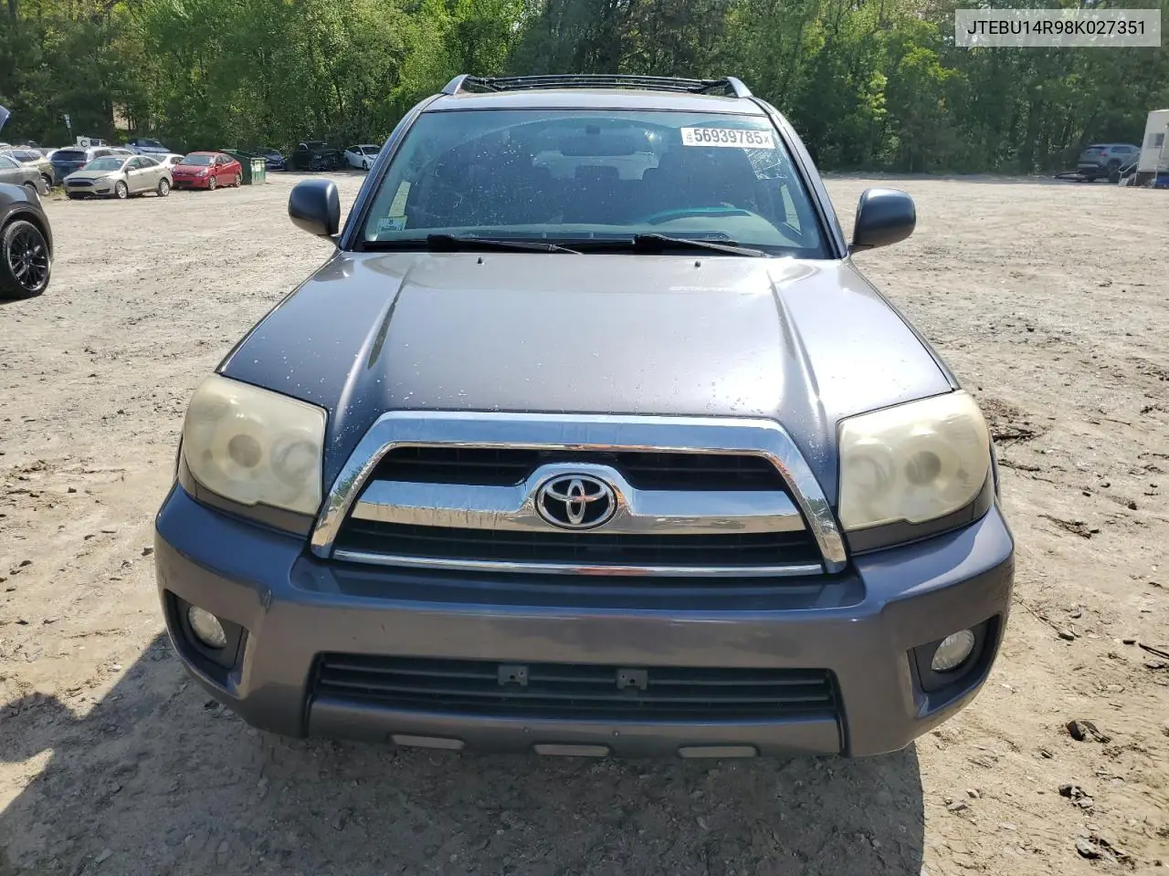 2008 Toyota 4Runner Sr5 VIN: JTEBU14R98K027351 Lot: 56939785