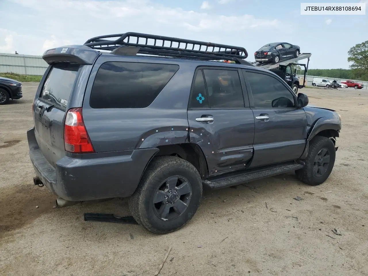 2008 Toyota 4Runner Sr5 VIN: JTEBU14RX88108694 Lot: 57095855