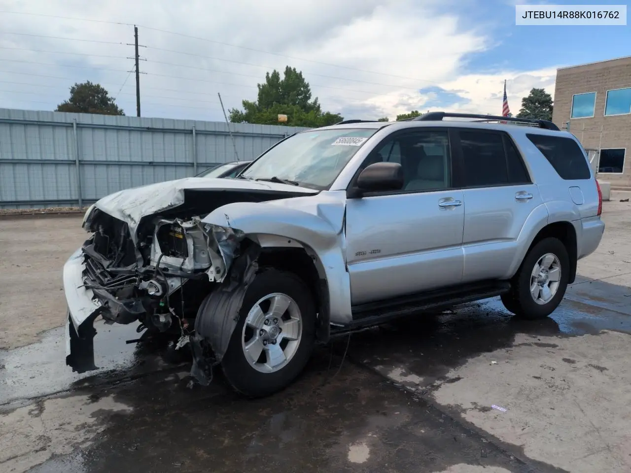 2008 Toyota 4Runner Sr5 VIN: JTEBU14R88K016762 Lot: 58600845