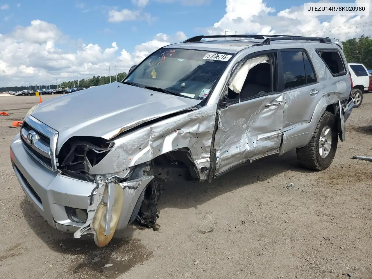 2008 Toyota 4Runner Sr5 VIN: JTEZU14R78K020980 Lot: 61606715