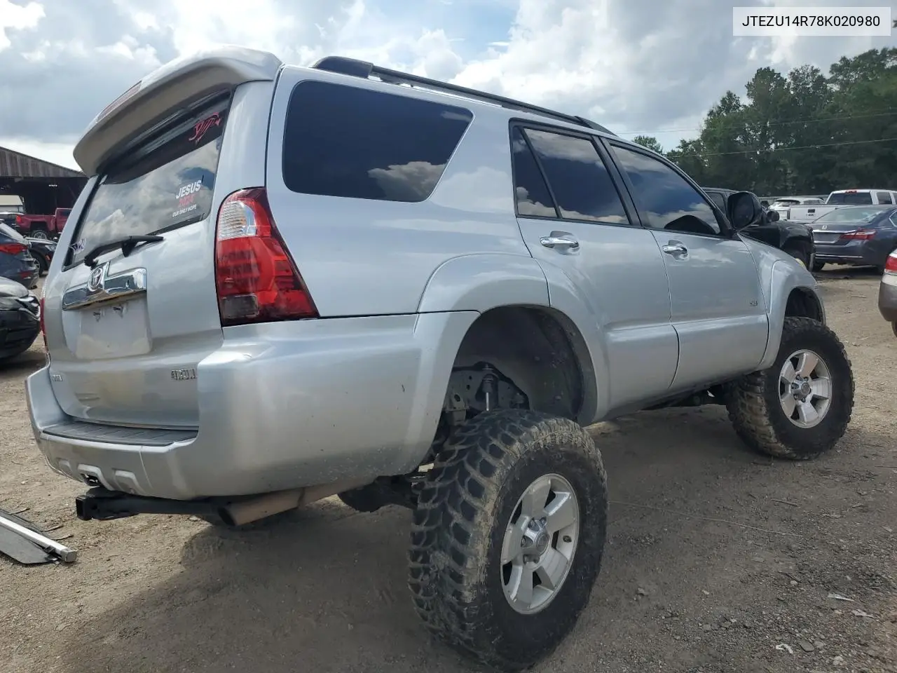 2008 Toyota 4Runner Sr5 VIN: JTEZU14R78K020980 Lot: 61606715