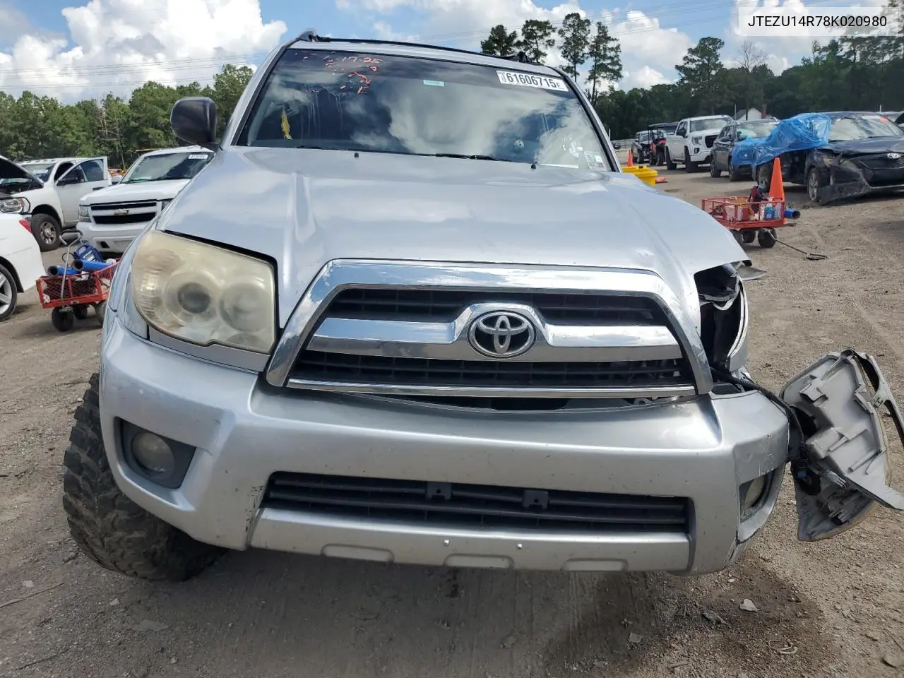 2008 Toyota 4Runner Sr5 VIN: JTEZU14R78K020980 Lot: 61606715