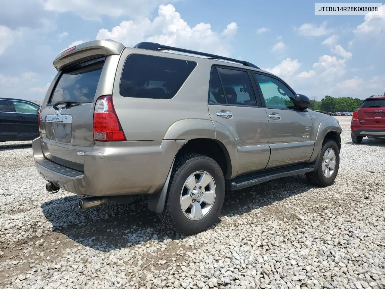 2008 Toyota 4Runner Sr5 VIN: JTEBU14R28K008088 Lot: 62836775