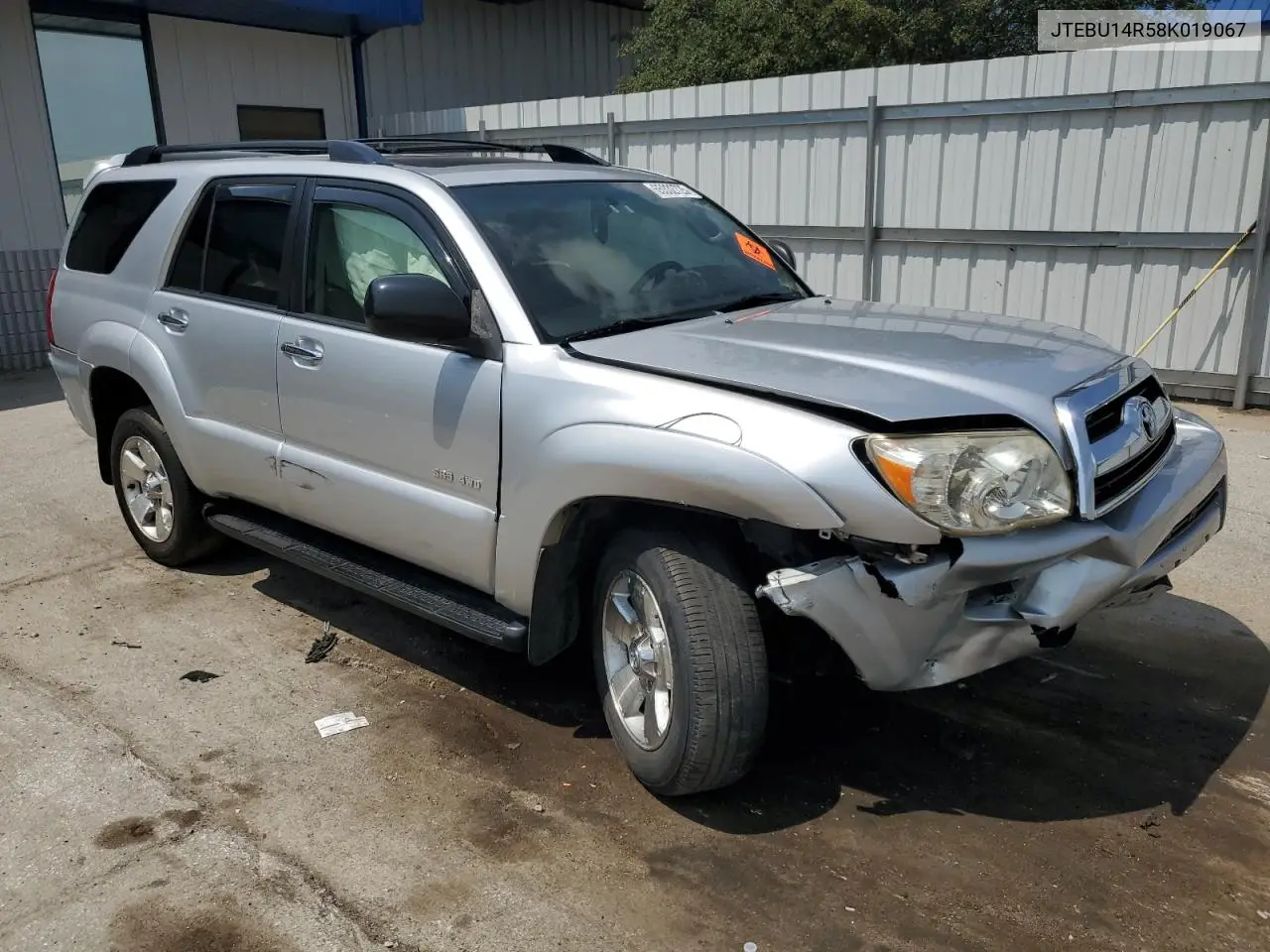 2008 Toyota 4Runner Sr5 VIN: JTEBU14R58K019067 Lot: 65332725