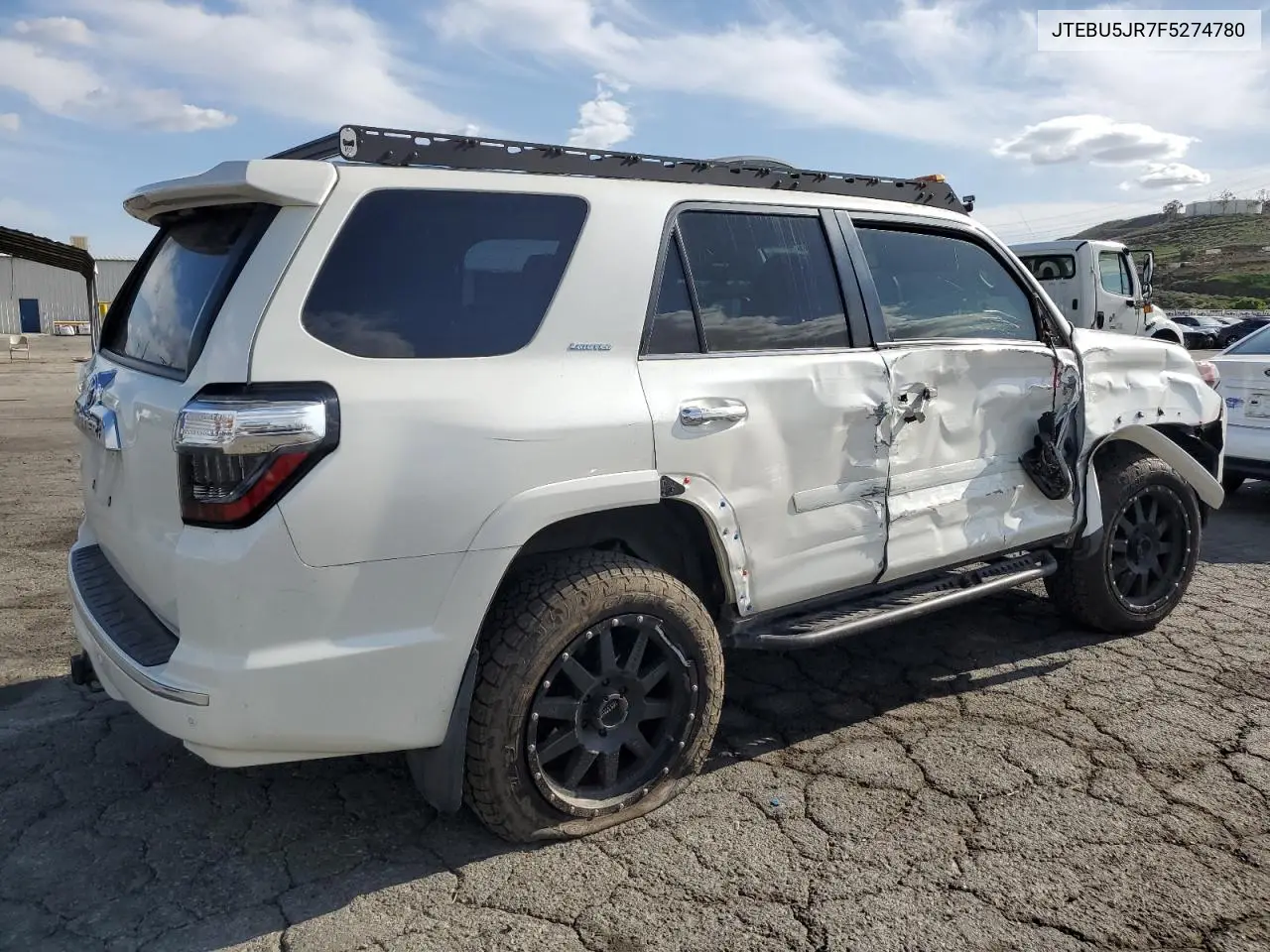 2015 Toyota 4Runner Sr5 VIN: JTEBU5JR7F5274780 Lot: 50302435