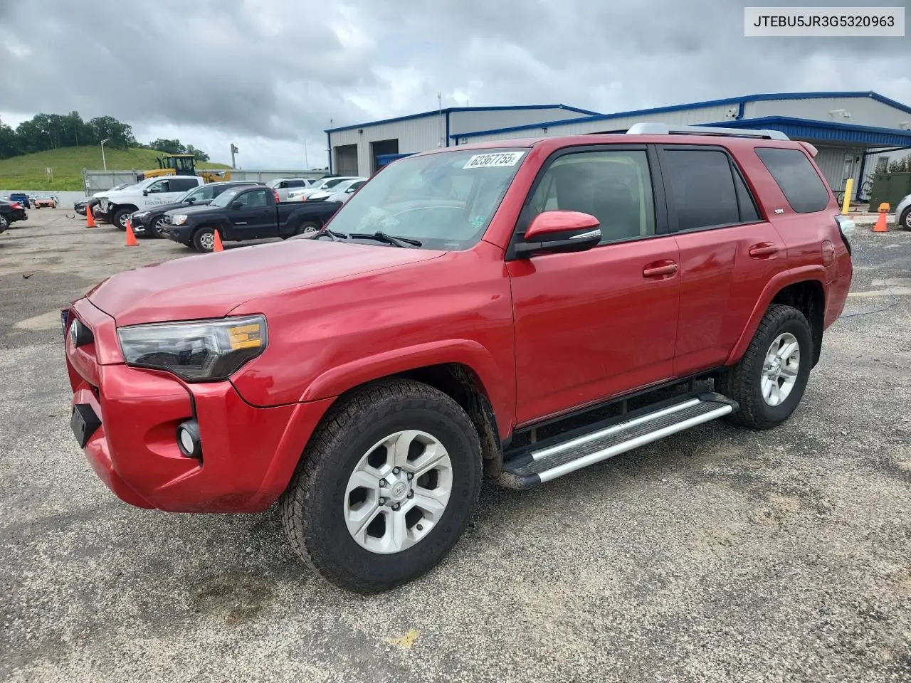 2016 Toyota 4Runner Sr5/Sr5 Premium VIN: JTEBU5JR3G5320963 Lot: 62367755