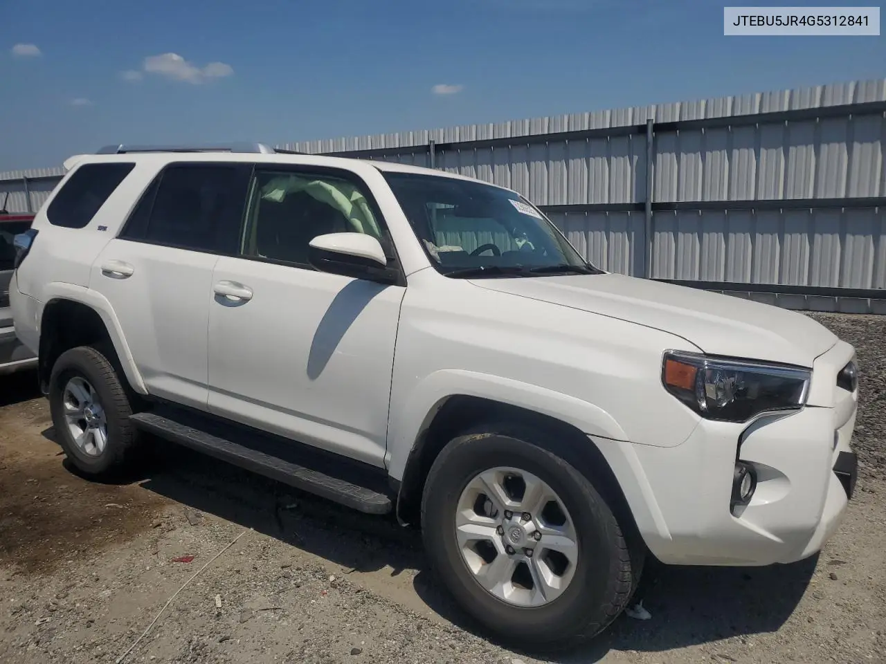 2016 Toyota 4Runner Sr5/Sr5 Premium VIN: JTEBU5JR4G5312841 Lot: 62386525