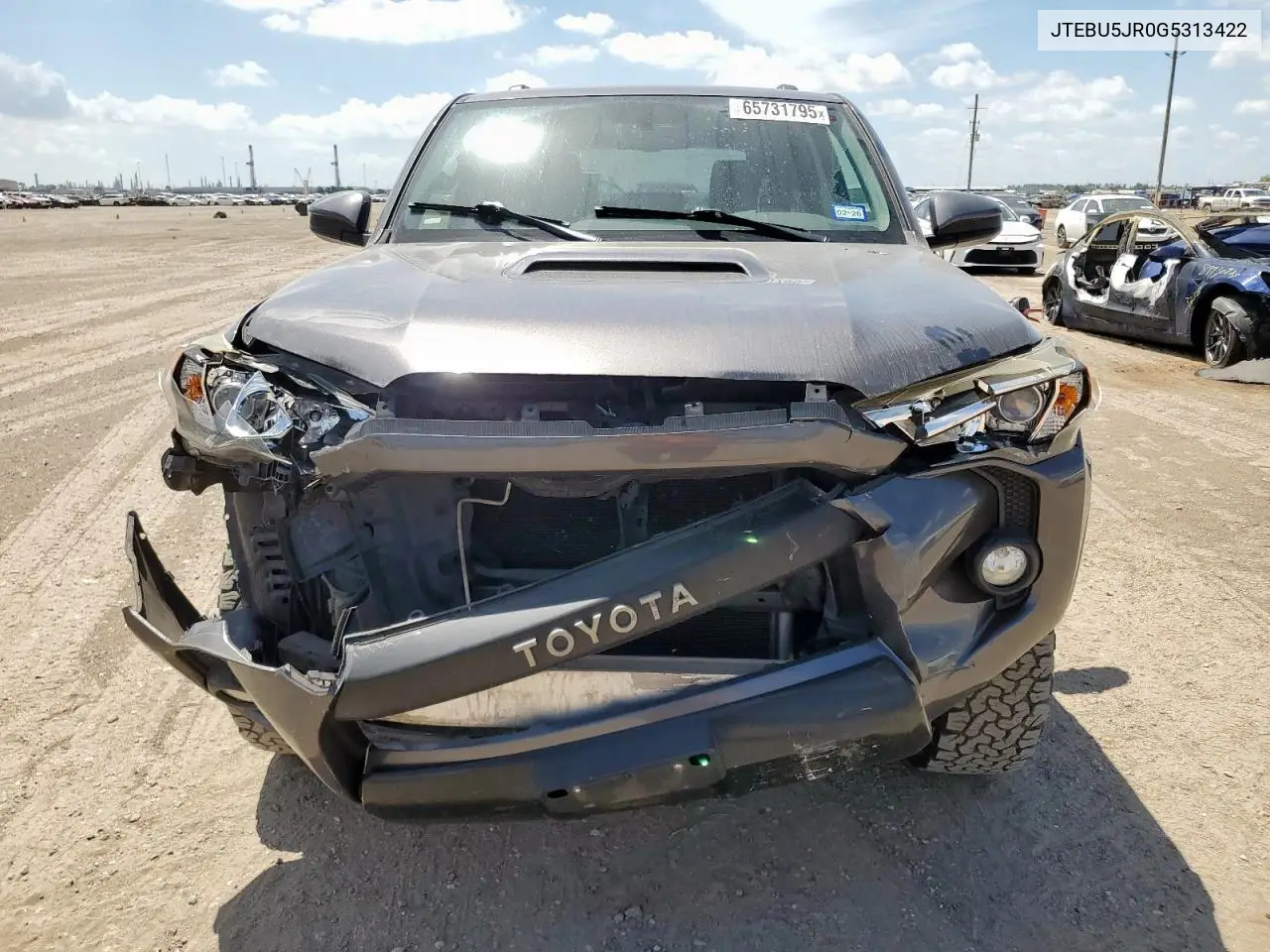 2016 Toyota 4Runner Sr5/Sr5 Premium VIN: JTEBU5JR0G5313422 Lot: 65731795