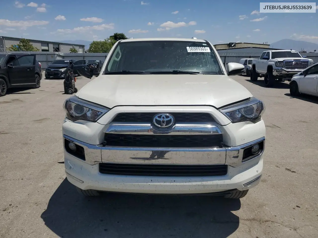 2018 Toyota 4Runner Sr5/Sr5 Premium VIN: JTEBU5JR8J5533639 Lot: 56989305