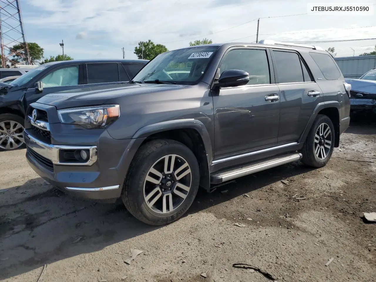 2018 Toyota 4Runner Sr5/Sr5 Premium VIN: JTEBU5JRXJ5510590 Lot: 62786435