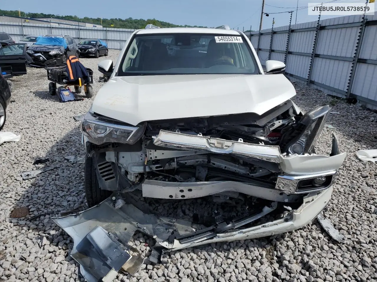 2020 Toyota 4Runner Sr5/Sr5 Premium VIN: JTEBU5JR0L5738519 Lot: 54055314