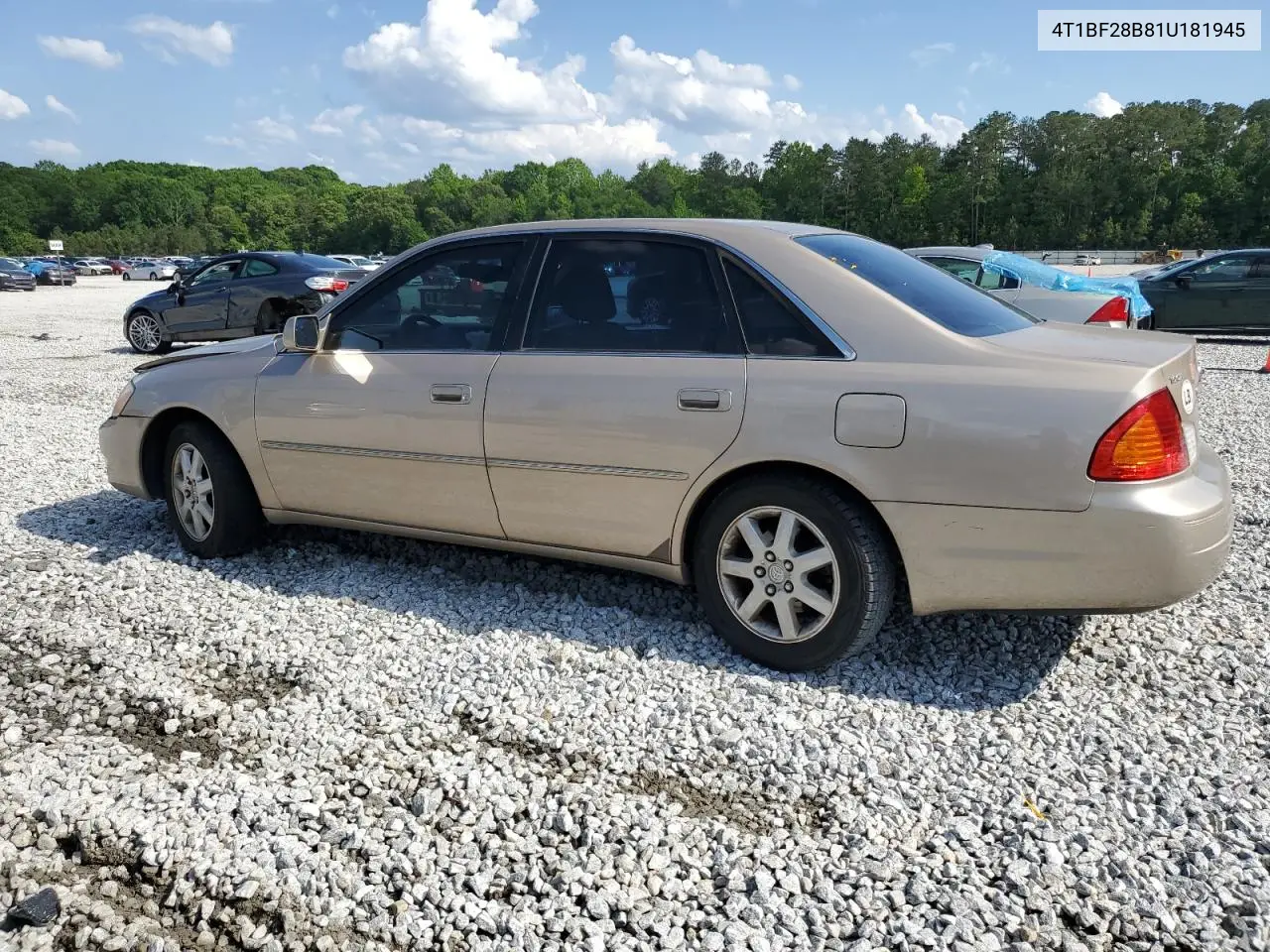 2001 Toyota Avalon Xl VIN: 4T1BF28B81U181945 Lot: 55882365