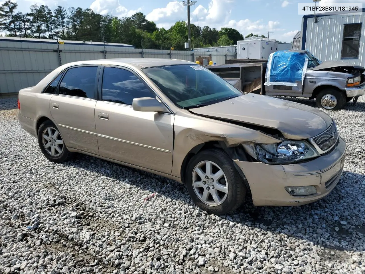 2001 Toyota Avalon Xl VIN: 4T1BF28B81U181945 Lot: 55882365
