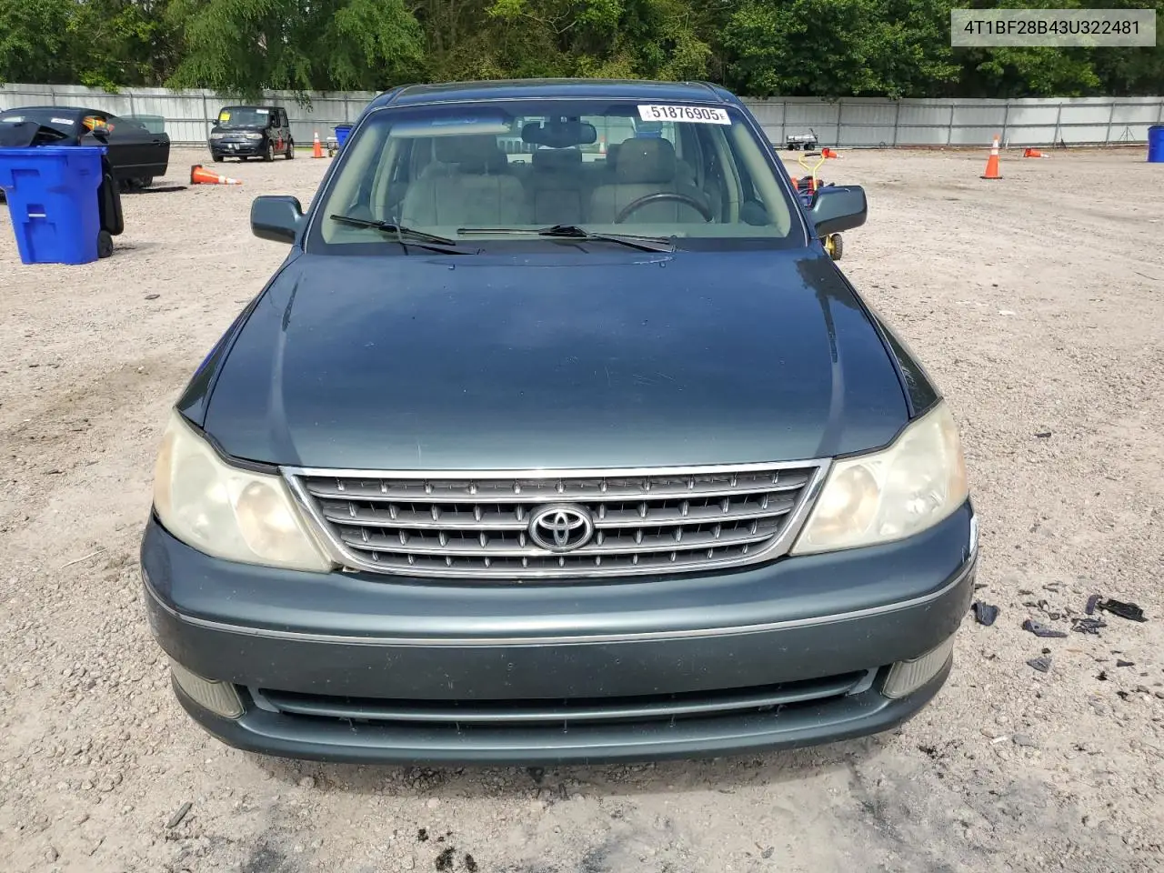 2003 Toyota Avalon Xl VIN: 4T1BF28B43U322481 Lot: 51876905