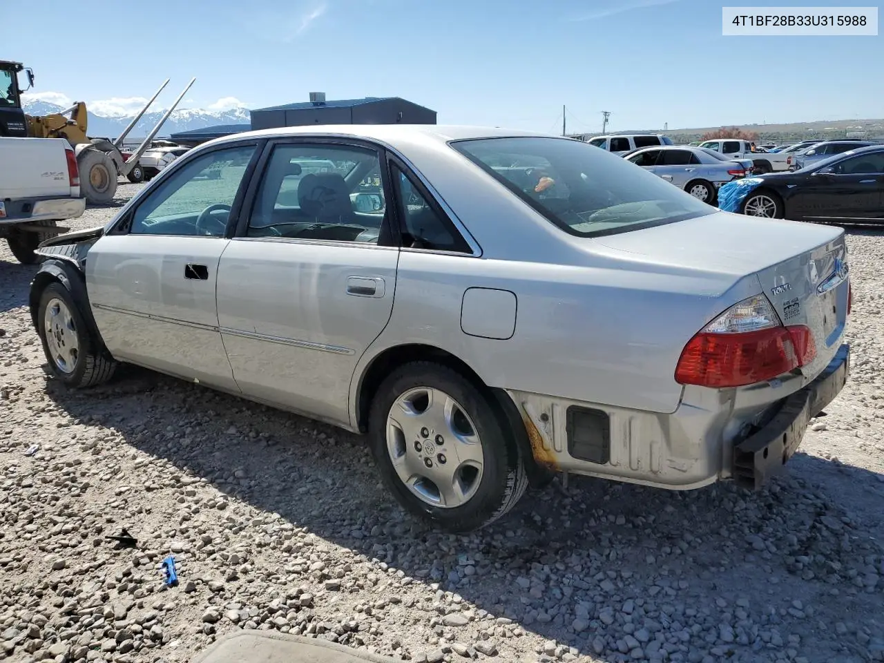 2003 Toyota Avalon Xl VIN: 4T1BF28B33U315988 Lot: 55989665