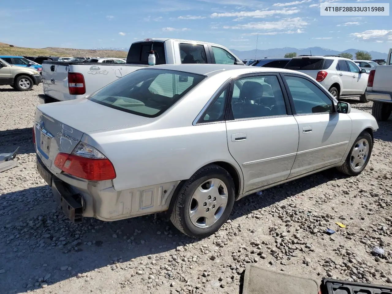 2003 Toyota Avalon Xl VIN: 4T1BF28B33U315988 Lot: 55989665