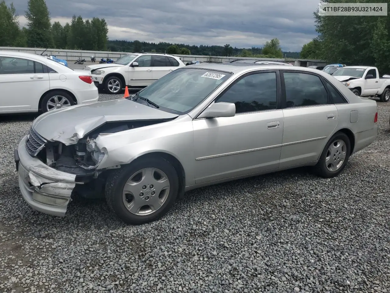 2003 Toyota Avalon Xl VIN: 4T1BF28B93U321424 Lot: 62837295