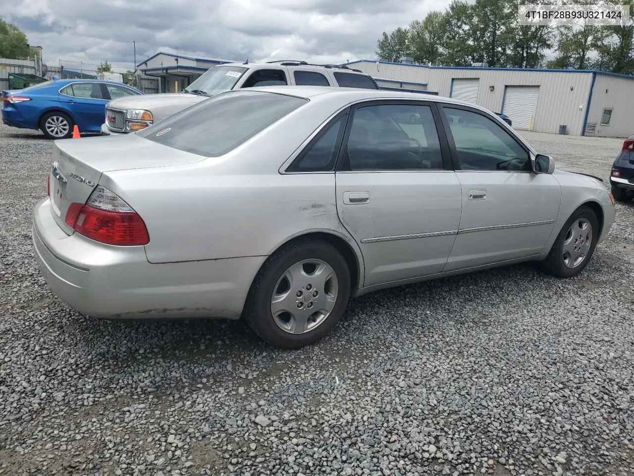 2003 Toyota Avalon Xl VIN: 4T1BF28B93U321424 Lot: 62837295