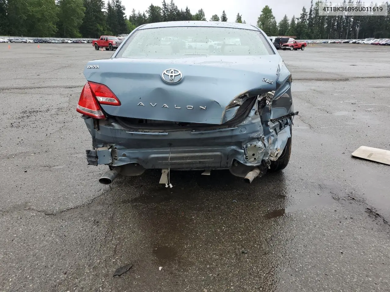 2005 Toyota Avalon Xl VIN: 4T1BK36B95U011619 Lot: 56926465