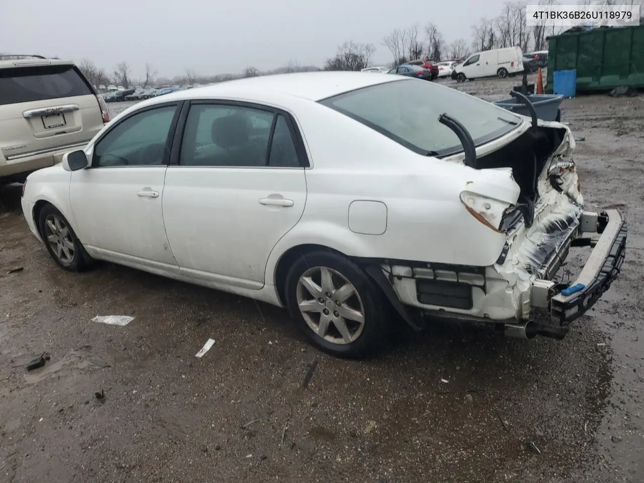 2006 Toyota Avalon Xl VIN: 4T1BK36B26U118979 Lot: 47399195