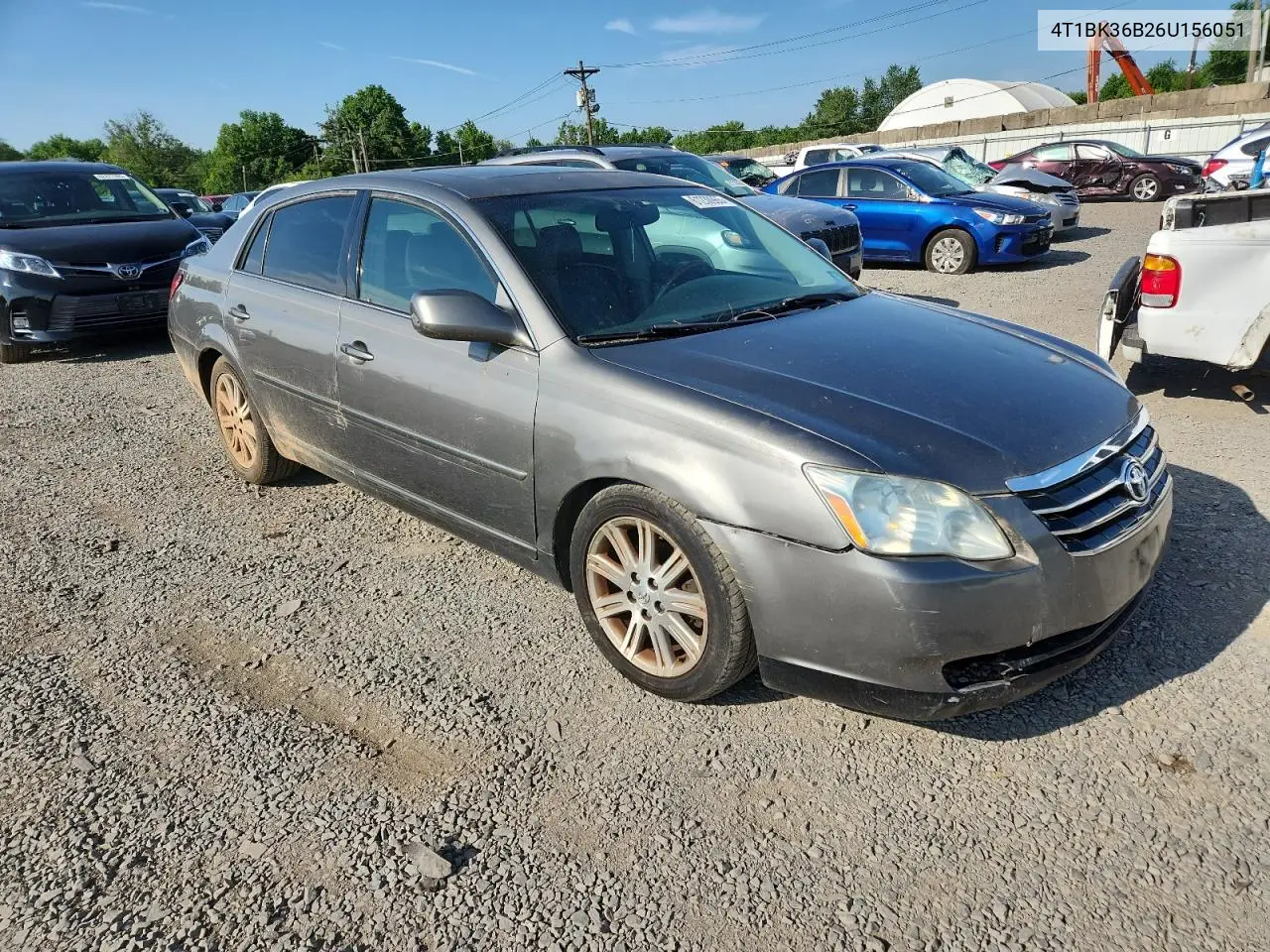 2006 Toyota Avalon Xl VIN: 4T1BK36B26U156051 Lot: 61230965