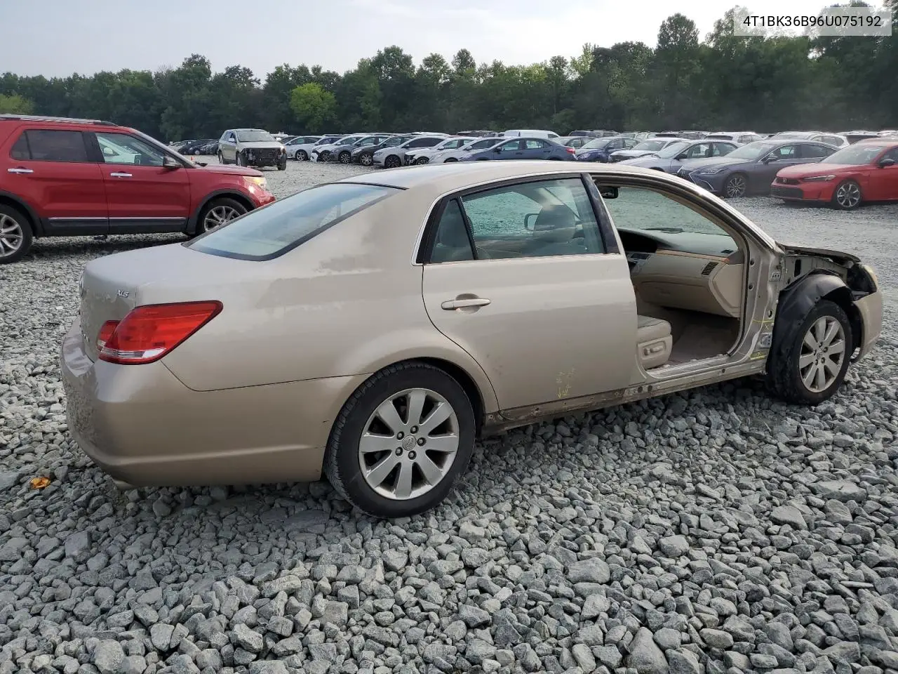 2006 Toyota Avalon Xl VIN: 4T1BK36B96U075192 Lot: 61827285
