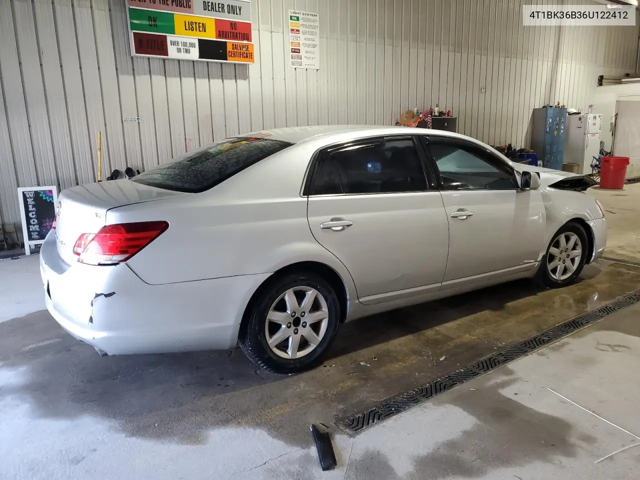 2006 Toyota Avalon Xl VIN: 4T1BK36B36U122412 Lot: 62183205